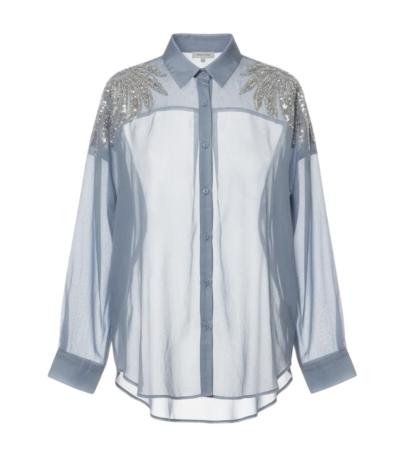 CAMICIA STELLA CON RICAMI DI PAILETTES IN VISCOSA 