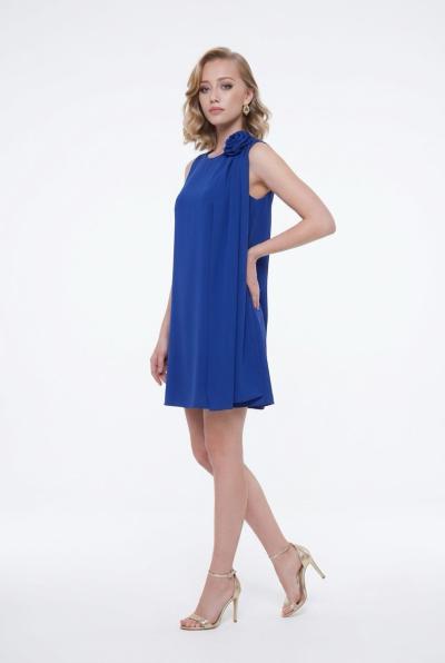 VESTITO DONNA MONOSPALLA CON ROSA