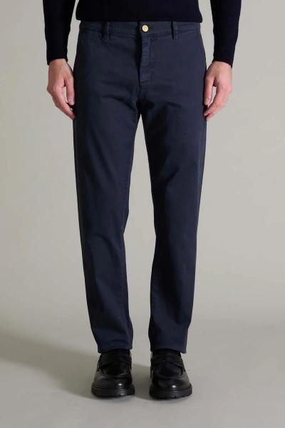 PANTALONE CHINO – JACOB – COTONE SLIM FIT BLU SCURO