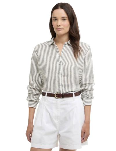 Camicia donna Barbour a maniche lunghe Marine dalla vestibilità comoda