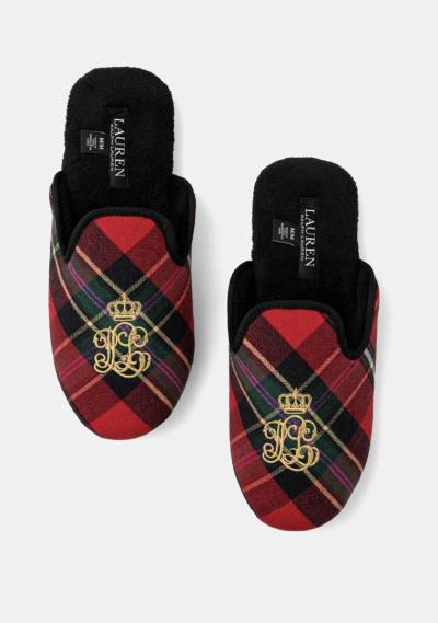 RALPH LAUREN PANTOFOLE ROSSE