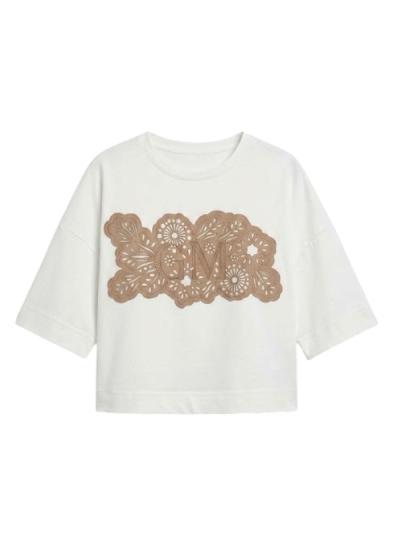 T-SHIRT CON APPLICAZIONE IN DAINETTO