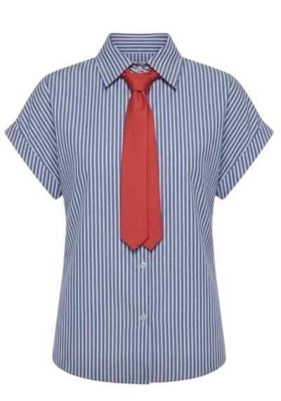 CAMICIA DONNA ARIGHE CON CRAVATTA ROSSA