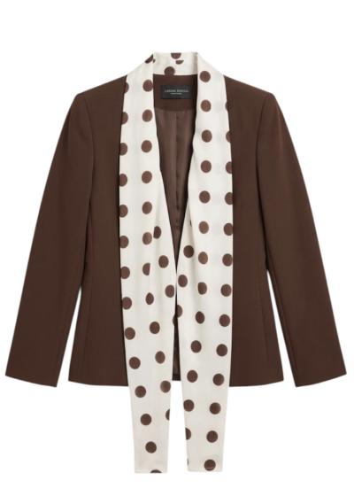 GIACCA CON FOULARD FANTASIA A POIS  