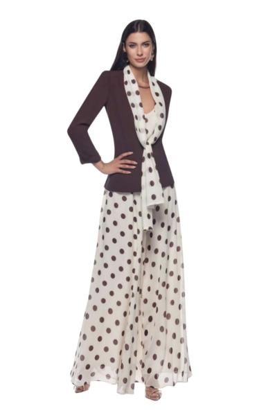 GIACCA CON FOULARD FANTASIA A POIS  