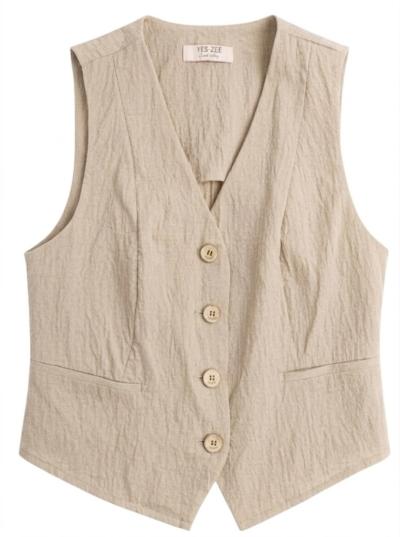 GILET DONNA BEIGE