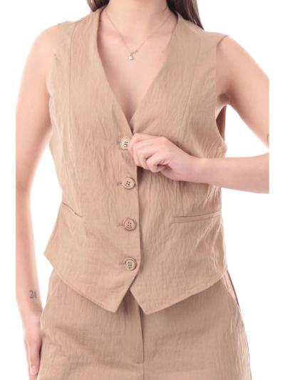 GILET DONNA BEIGE