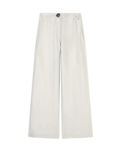 PANTALONI AMPI IN TWILL DI LINO