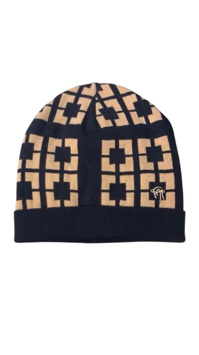 Cappello con motivo geometrico 