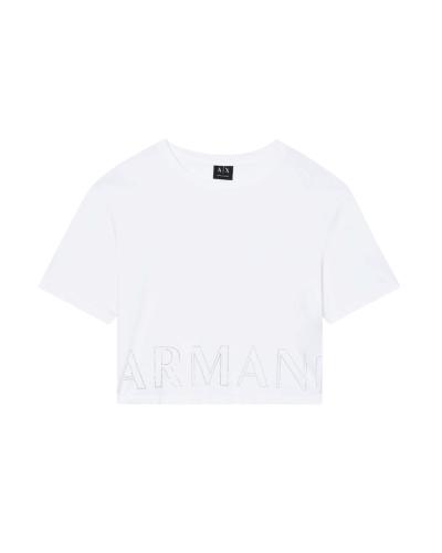 CROPPED T-SHIRT BASIC IN JERSEY DI COTONE